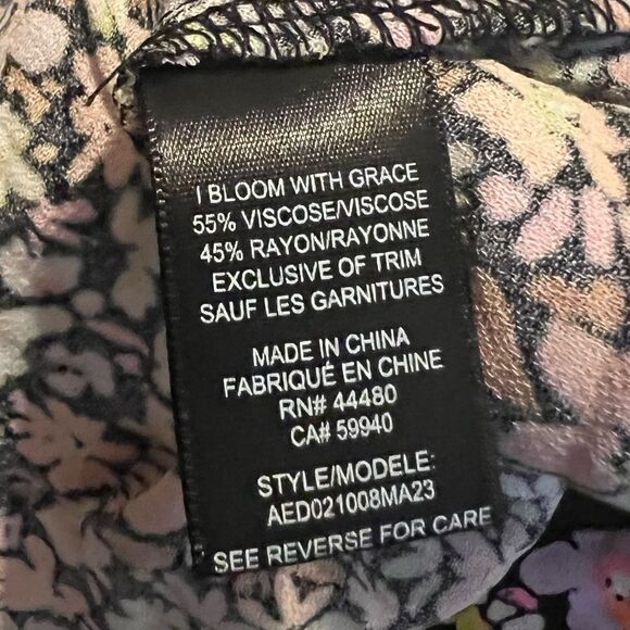 🌻AFRM Fit & Flared Floral Black Dress - Picture 7 of 7